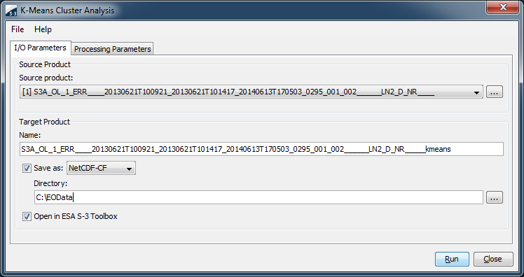 K-Means Cluster Analysis Dialog