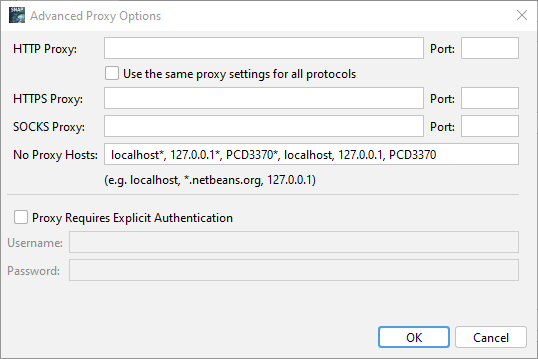 Advanced Proxy Settings