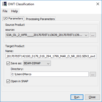 I/O Parameters of OWT Processor